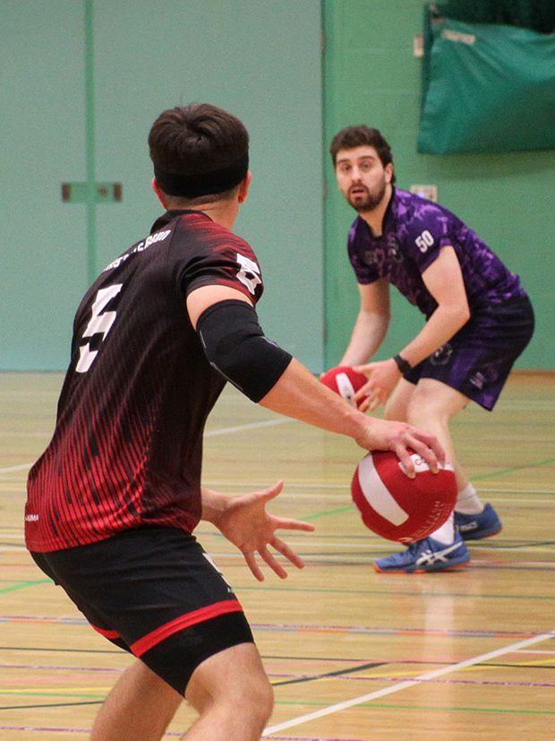 Two men playing at Surrey Dodgeball